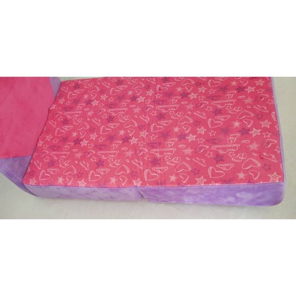 Build-A-Bear Workshop Plush Heart Chair Bed - Pink, Purple - Picture 9 of 10